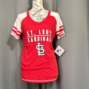 Source Unknown St. Louis Cardinals Red & White Short Sleeve Tee